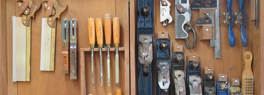 Wood working tools in a case Wood working tools in a case